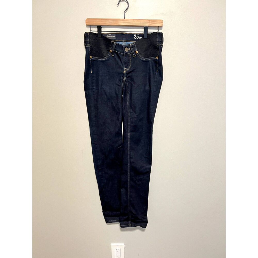 J.Crew Maternity Stretch Matchstick Straight Leg Jeans Dark Wash 25